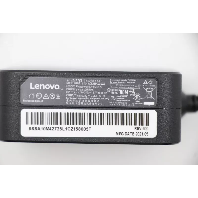 Lenovo 01FR146 virtalähde/invertteri sisäkäyttöön 65 W musta