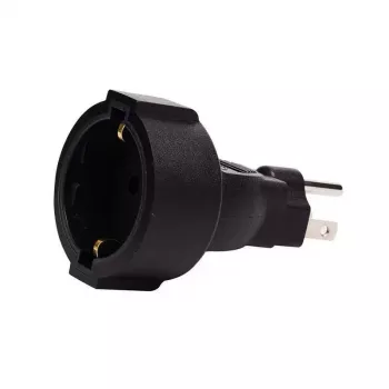 Microconnect PETRAVEL3 verkkopistoke-adapteri Type B Type F musta