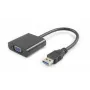Microconnect USB3.0VGA USB-näytönohjainsovitin 1920 x 1080 pikseliä musta