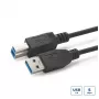 MicroConnect USB3.0AB5B USB 3.2 Gen 1 -kaapeli, USB-A – USB-B, uros–uros, 5 m, musta