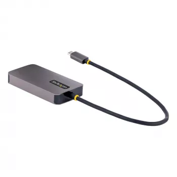 StarTech.com USB-C-videosovitin, USB-C HDMI DVI VGA -sovitin, jopa 4K 60 Hz, alumiini, moniporttinen videonäyttösovitin, Thunderbolt 3/4 -yhteensopiva, USB Type-C -matkasovitin