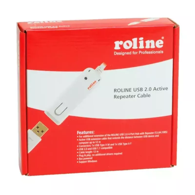 USB 2.0 -aktiivinen toistinkaapeli ROLINE 12.04.1085 12 m