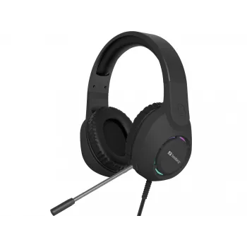 Headset SANDBERG BossBlaster USB — johdollinen peliheadset, 20–20000 Hz, 2 m kaapeli, 240 g, musta