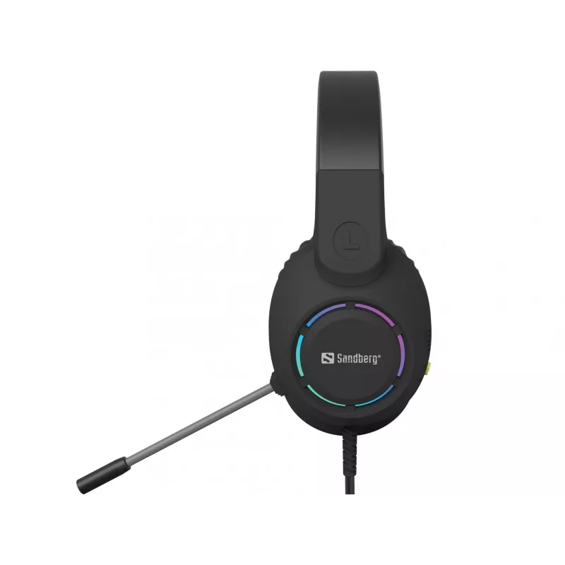 Headset SANDBERG BossBlaster USB — johdollinen peliheadset, 20–20000 Hz, 2 m kaapeli, 240 g, musta