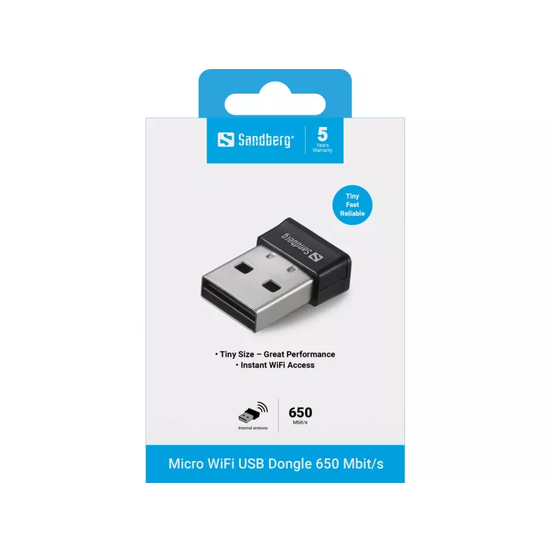 Sandberg Micro WiFi -dongle 650 Mbit/s