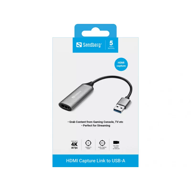 Sandberg HDMI Capture Link USB-A:han