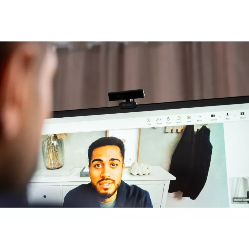 Verkkokamera Sandberg Face-ID Webcam Mini 2 MP Full HD USB-C musta