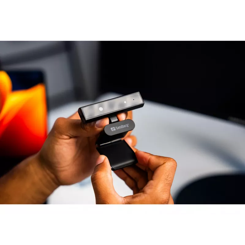 Verkkokamera Sandberg Face-ID Webcam Mini 2 MP Full HD USB-C musta