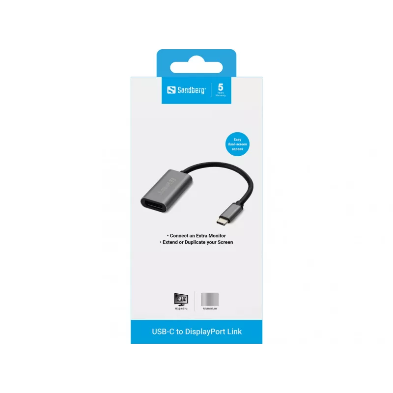 USB-C-DisplayPort-sovitin Sandberg 136-19