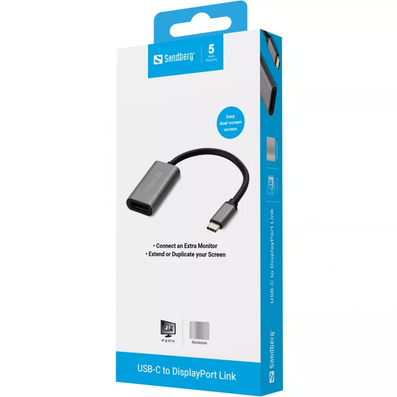 USB-C-DisplayPort-sovitin Sandberg 136-19