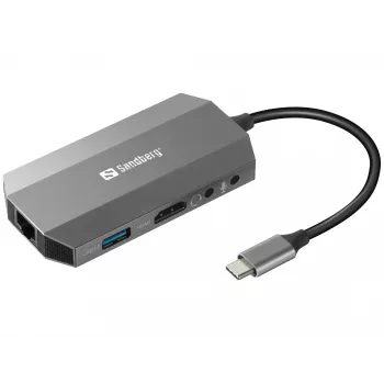USB-C-telakka Sandberg 6in1 Travel Dock