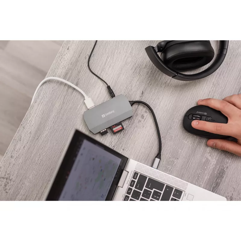 USB-C-telakka Sandberg 6in1 Travel Dock