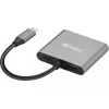 Sandberg USB-C -telakka 2xHDMI+USB+PD enimmäisresoluutio 3840x2160