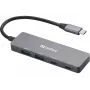 Sandberg USB-C 2xUSB-A + 2xUSB-C -keskitin harmaa alumiini