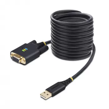 StarTech.com 10ft (3m) USB-nullmodemisarjaporttisovitinkaapeli, vaihdettavat DB9-ruuvit/mutterit, COM Retention, USB-A - RS232, FTDI, ESD-suojaus taso 4, Windows/macOS/ChromeOS/Linux - kestävä TPE-kotelo
