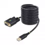 StarTech.com 10ft (3m) USB-nullmodemisarjaporttisovitinkaapeli, vaihdettavat DB9-ruuvit/mutterit, COM Retention, USB-A - RS232, FTDI, ESD-suojaus taso 4, Windows/macOS/ChromeOS/Linux - kestävä TPE-kotelo