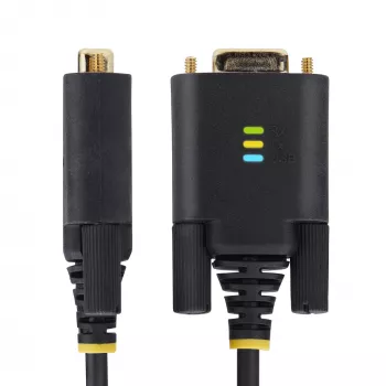 StarTech.com 10ft (3m) USB-nullmodemisarjaporttisovitinkaapeli, vaihdettavat DB9-ruuvit/mutterit, COM Retention, USB-A - RS232, FTDI, ESD-suojaus taso 4, Windows/macOS/ChromeOS/Linux - kestävä TPE-kotelo