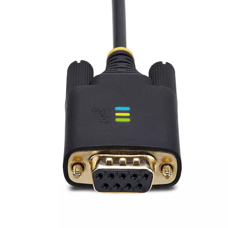 StarTech.com 10ft (3m) USB-nullmodemisarjaporttisovitinkaapeli, vaihdettavat DB9-ruuvit/mutterit, COM Retention, USB-A - RS232, FTDI, ESD-suojaus taso 4, Windows/macOS/ChromeOS/Linux - kestävä TPE-kotelo