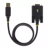 StarTech.com 10ft (3m) USB-nullmodemisarjaporttisovitinkaapeli, vaihdettavat DB9-ruuvit/mutterit, COM Retention, USB-A - RS232, FTDI, ESD-suojaus taso 4, Windows/macOS/ChromeOS/Linux - kestävä TPE-kotelo