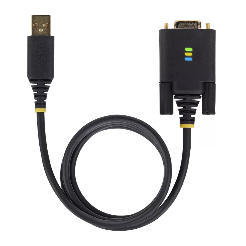StarTech.com 10ft (3m) USB-nullmodemisarjaporttisovitinkaapeli, vaihdettavat DB9-ruuvit/mutterit, COM Retention, USB-A - RS232, FTDI, ESD-suojaus taso 4, Windows/macOS/ChromeOS/Linux - kestävä TPE-kotelo