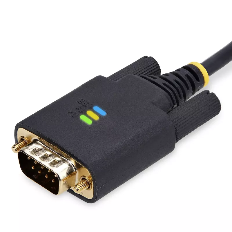 StarTech.com 10ft (3m) USB-nullmodemisarjaporttisovitinkaapeli, vaihdettavat DB9-ruuvit/mutterit, COM Retention, USB-A - RS232, FTDI, ESD-suojaus taso 4, Windows/macOS/ChromeOS/Linux - kestävä TPE-kotelo