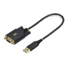 StarTech.com 30cm USB-nullmodemisarjaporttisovitinkaapeli, COM-säilytys, FTDI, USB-A - DB9 RS232, vaihdettavat DB9-mutterit/ruuvit, Windows/macOS/Linux