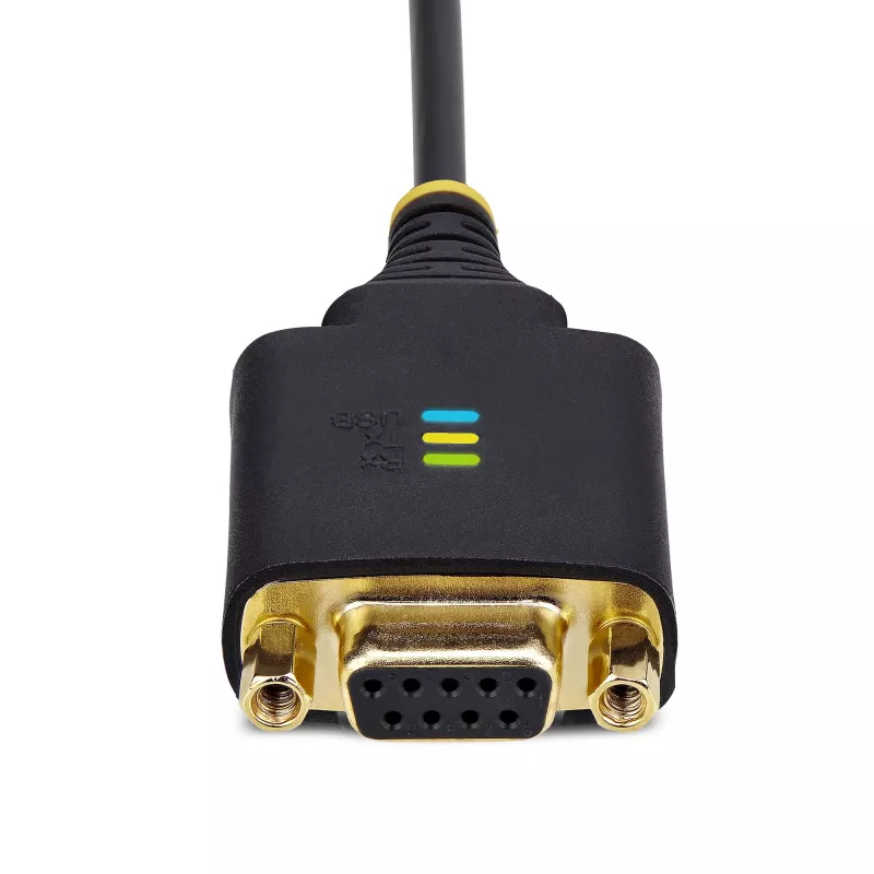 StarTech.com 30cm USB-nullmodemisarjaporttisovitinkaapeli, COM-säilytys, FTDI, USB-A - DB9 RS232, vaihdettavat DB9-mutterit/ruuvit, Windows/macOS/Linux