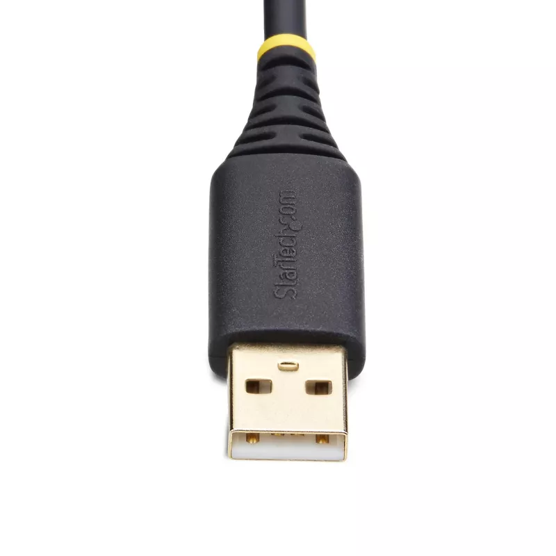 StarTech.com 30cm USB-nullmodemisarjaporttisovitinkaapeli, COM-säilytys, FTDI, USB-A - DB9 RS232, vaihdettavat DB9-mutterit/ruuvit, Windows/macOS/Linux