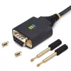 StarTech.com 30cm USB-nullmodemisarjaporttisovitinkaapeli, COM-säilytys, FTDI, USB-A - DB9 RS232, vaihdettavat DB9-mutterit/ruuvit, Windows/macOS/Linux