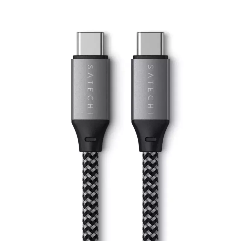 USB-C–USB-C-kaapeli Satechi ST-TCC2MM — 2 m, musta/harmaa, 0,48 Gbit/s