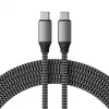 USB-C–USB-C-kaapeli Satechi ST-TCC2MM — 2 m, musta/harmaa, 0,48 Gbit/s