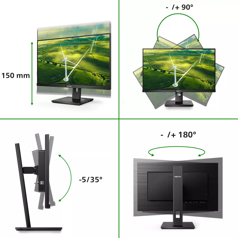 Philips 242B1G/00 tietokonenäyttö 60,5 cm (23,8