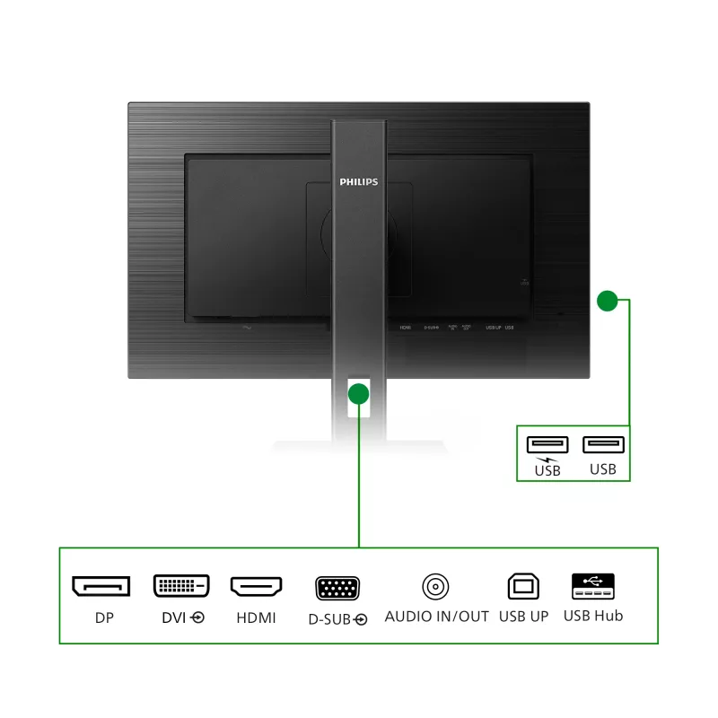 Philips 242B1G/00 tietokonenäyttö 60,5 cm (23,8