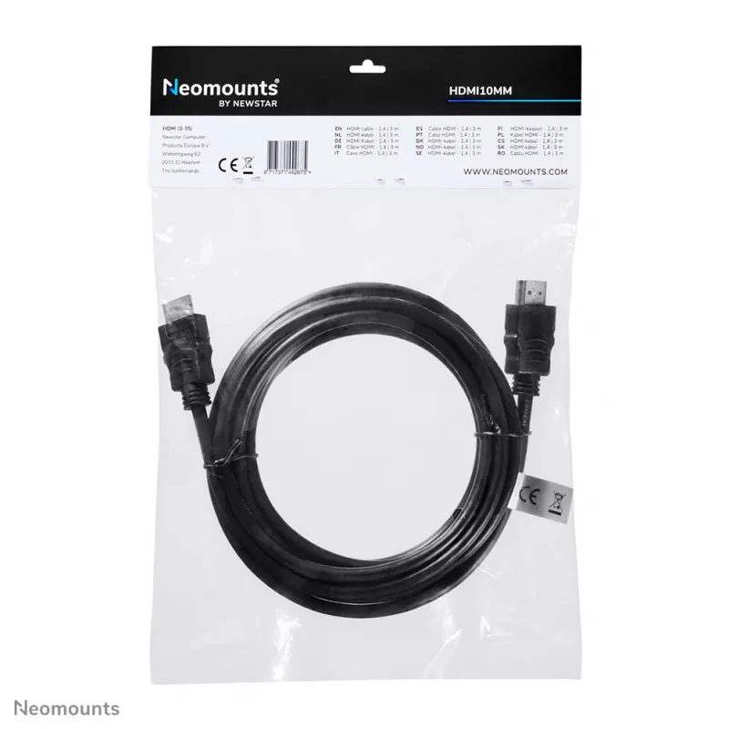 Neomounts HDMI10MM HDMI-kaapeli – 3 metriä