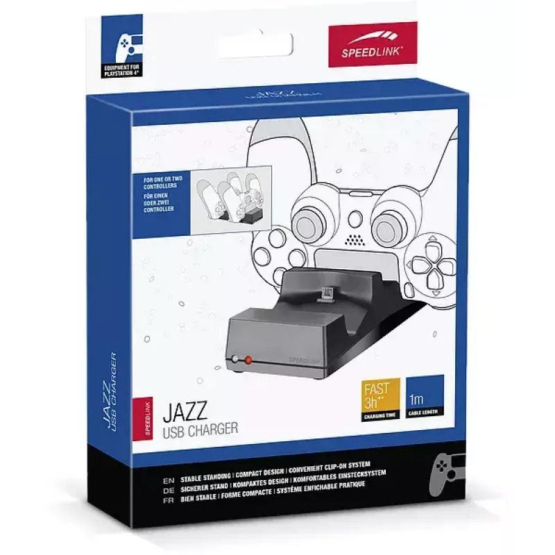 Speedlink JAZZ USB-laturi PS4-ohjaimille, musta