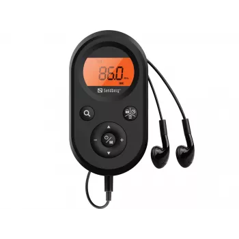 Sandberg Pocket Radio FM+AM ladattava, kannettava, AM, FM, 76 - 108 MHz, 522-1710KHz (9KHz) / 520-170KHz (10KHz), amber, 3,5 mm