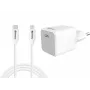 AC-laturi Sandberg 20W USB-C + Lightning 1M pikalataus valkoinen