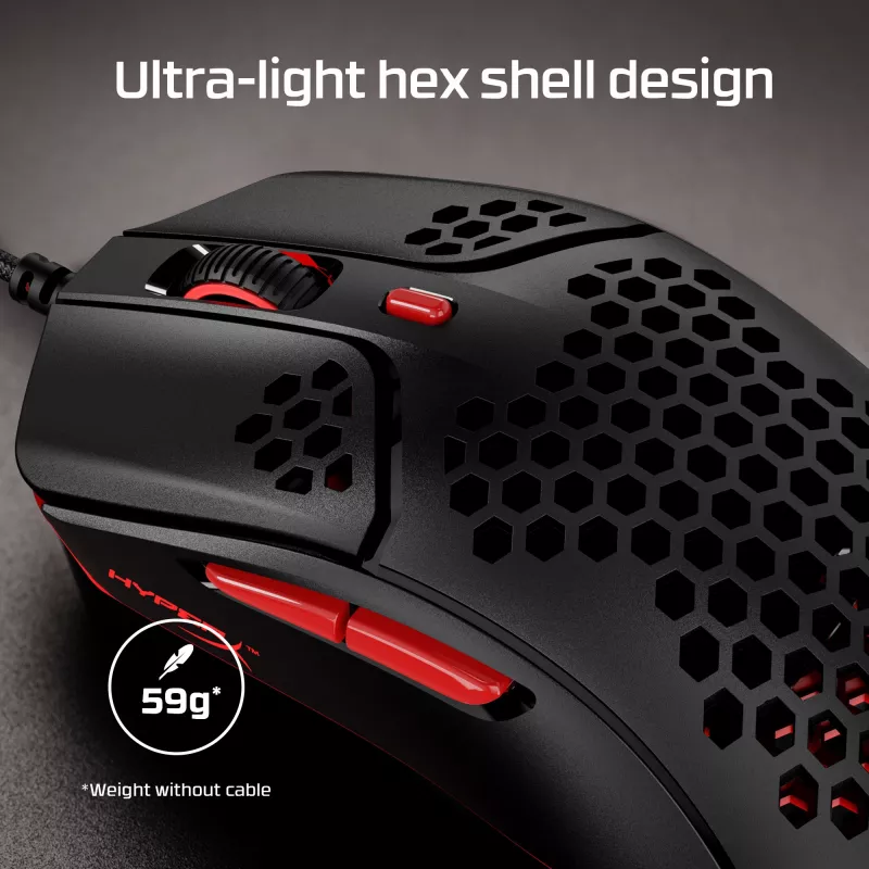 HyperX Pulsefire Haste - pelihiiri (musta-punainen)