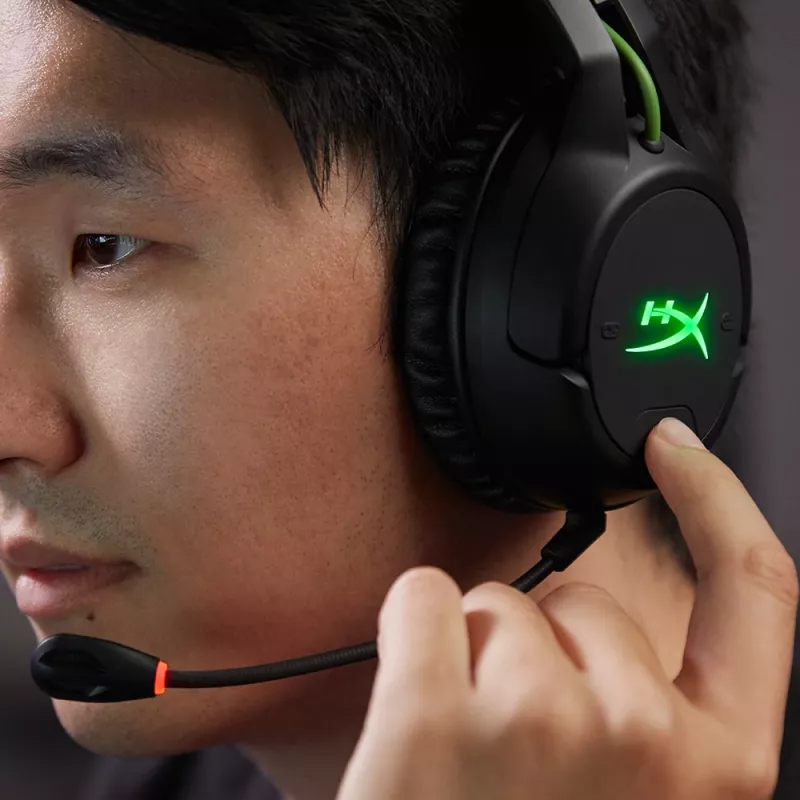 HyperX CloudX Flight – langaton pelikuulokemikrofoni (musta-vihreä) – Xbox