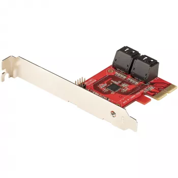 StarTech.com SATA PCIe -kortti - 4 port PCIe SATA -laajennuskortti - 6 Gbit/s - matalaprofiilinen taustalevy - pinotut SATA-liitännät - ASM1164 Non-RAID - PCI Express - SATA-muunnin