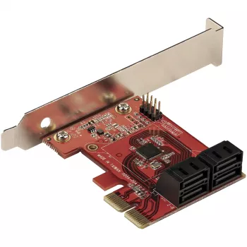 StarTech.com SATA PCIe -kortti - 4 port PCIe SATA -laajennuskortti - 6 Gbit/s - matalaprofiilinen taustalevy - pinotut SATA-liitännät - ASM1164 Non-RAID - PCI Express - SATA-muunnin