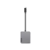 Lenovo 4X91A30366 kannettavan telakka/porttireplikaattori johdollinen USB 2.0 Type-C harmaa