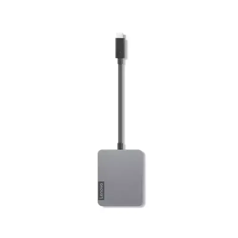 Lenovo 4X91A30366 kannettavan telakka/porttireplikaattori johdollinen USB 2.0 Type-C harmaa