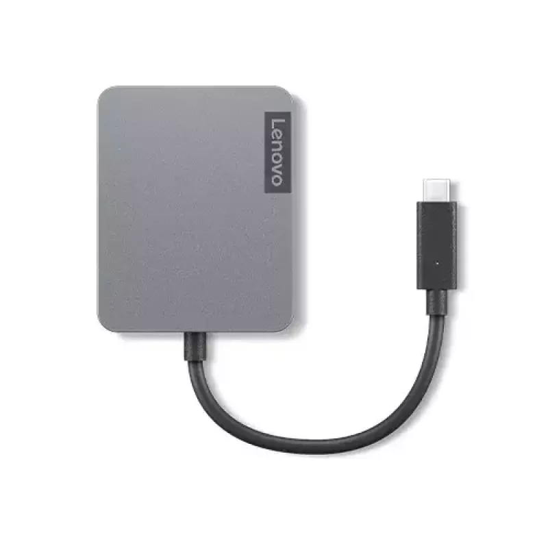 Lenovo 4X91A30366 kannettavan telakka/porttireplikaattori johdollinen USB 2.0 Type-C harmaa