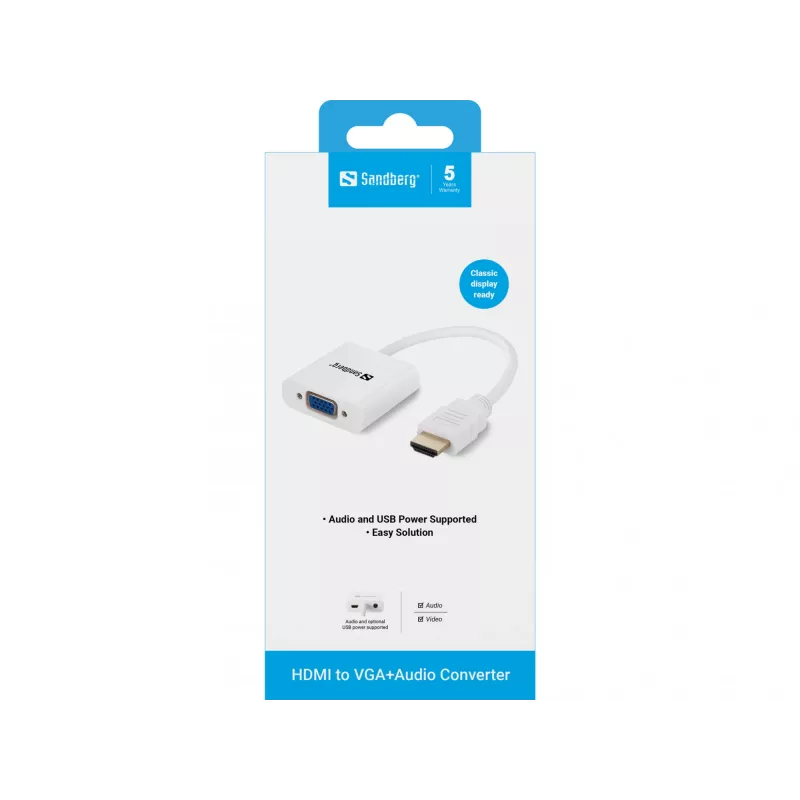 HDMI-VGA+audio-muunnin Sandberg 508-77