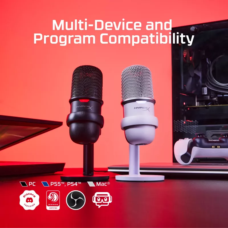 HyperX SoloCast – USB-mikrofoni (valkoinen)
