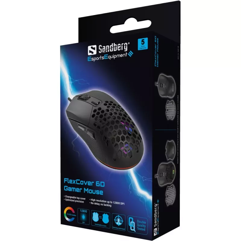 Sandberg FlexCover 6D -hiiri USB Type-A