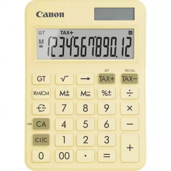 Peruslaskin Canon LS-125KB 12 numeroa keltainen verolaskenta Dual-Power