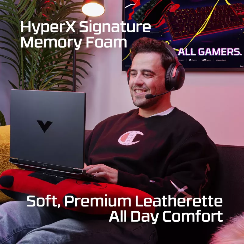 HyperX Cloud III Wireless - pelikuulokemikrofoni, musta; punainen, Kiina, korvan ympäri, suljettu, aktiivinen, 155 mm