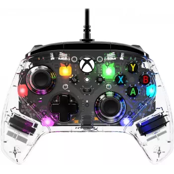 HyperX Clutch Gladiate – johdollinen peli-RGB-ohjain – Xbox, peliohjain, Xbox One, Xbox Series X, johdollinen, USB, USB Type-A, USB Type-C, läpinäkyvä